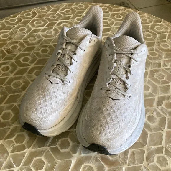 Hoka Mens Clifton 9 Men’s Running Shoe in Nimbus Cloud/Steel Wool (10.5) - Picture 3 of 11